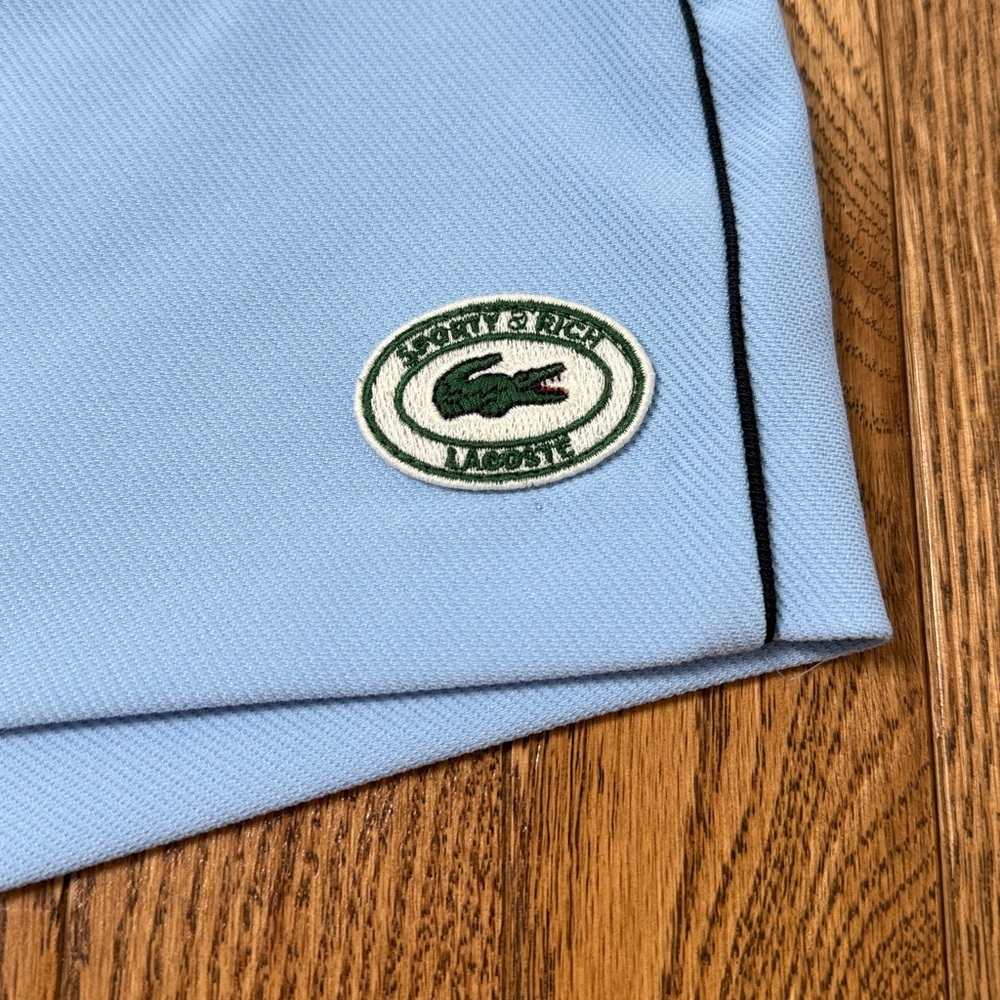 Sporty&Rich x Lacoste Light Blue Women's Athletic Shorts - Picture 3 of 10